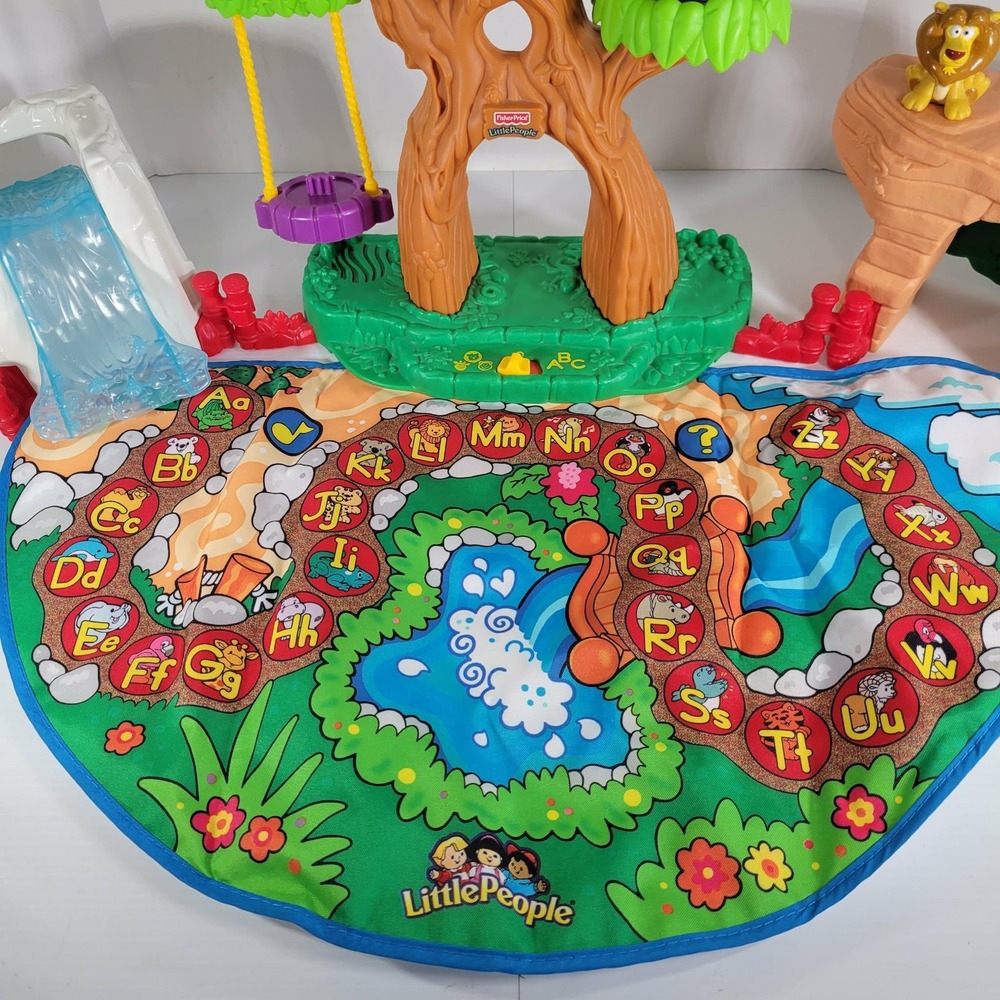 Fisher Price Little People A to Z Learning Zoo ABC Mat Tree Lion Zookeeper - Picture 2 of 10
